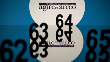 Logo de l'Agirc Arrco, le 6 janvier 2023 à Toulouse
