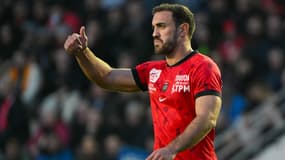Melvyn Jaminet avec le RC Toulon, au stade Mayol le 22 février 2025