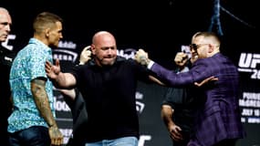Dustin Poirier et Conor McGregor avant leur troisième combat