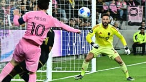 Lionel Messi (Inter Miami) face à Hugo Lloris (Los Angeles FC), le 3 avril 2025