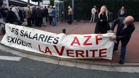 D'anciens employés d'AZF, le 3 novembre 2011 à Toulouse.