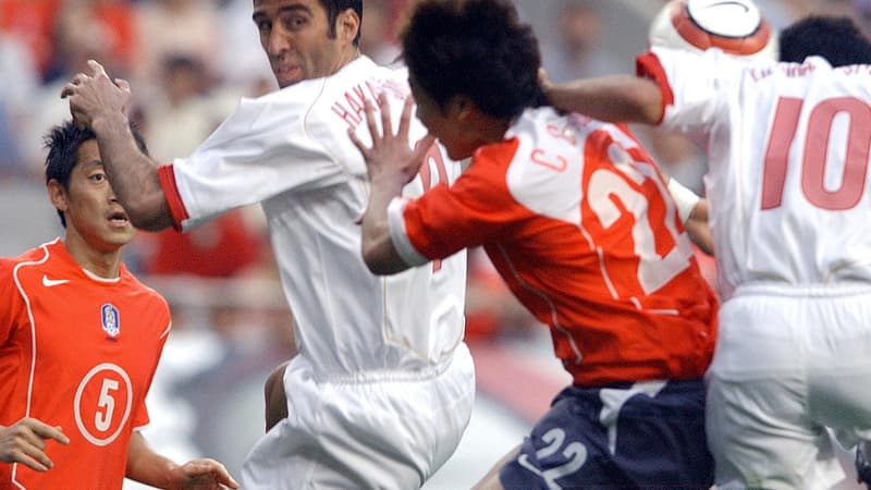 Hakan Sukur contre la Corée du Sud, au Mondial 2002.