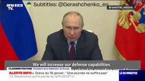 Vladimir Poutine: "Nous allons augmenter nos capacités de défense"