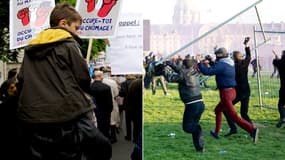 Les enfants en manif, et les casseurs de fin de cortège sont les deus pôles marquants de cette manifestation d'hier.