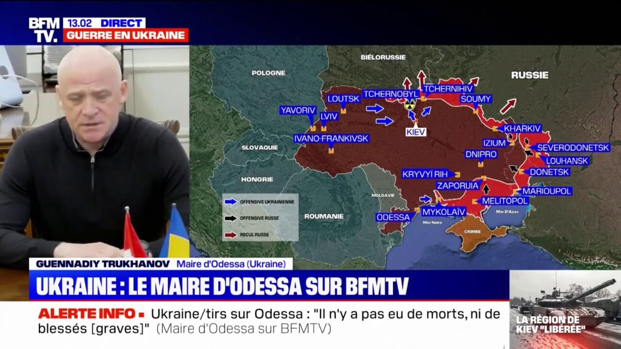 Guerre En Ukraine Sur Bfmtv Le Maire Dodessa Annonce Que La Ville