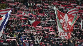 Les supporters de Lille lors du match contre Angers (1-0, L1), le 2 novembre 2025
