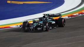 La Mercedes du Britannique George Russell à Singapour le 4 octobre 2025