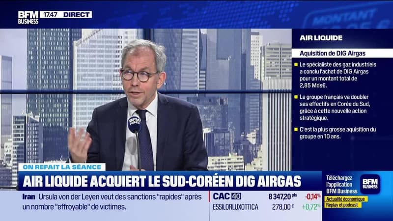 On refait la séance : "Air Liquide se renforce en Corée du sud, quel potentiel en 2026 en bourse ?" - 13/01