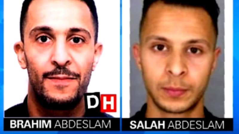 Les deux frères Abdeslam. A droite, la photo de Salah, diffusée sur l'avis de recherche de la police nationale.