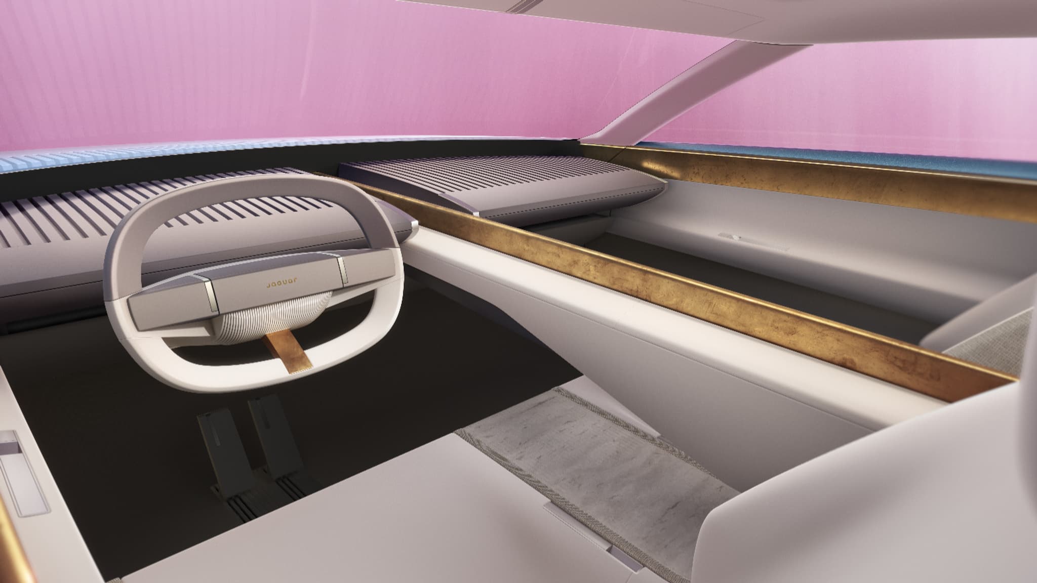 L'intérieur très épuré du concept Jaguar Type 00.