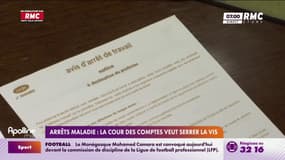 Arrêts maladie: la Cour de comptes veut serrer la vis