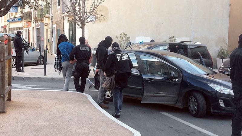 Image de l'opération anti-jihadiste menée le 27 janvier à Lunel dans l'Hérault.