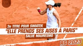 Roland-Garros : "Swiatek prend ses aises" salue Mauresmo pour sa 3e victoire en 4 ans