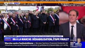 Marche contre l'antisémitisme: "J'espère que ce qu'on retiendra plus que la présence du Rassemblement national, c'est d'abord l'atmosphère d'unité", affirme Yonathan Arfi (Crif)