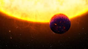 Illustration de la planète 55 Cancri e, une des exoplanètes dites "exotiques" découvertes par les chercheurs des Universités de Cambridge et de Zurich.