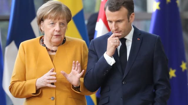 Angela Merkel et Emmanuel Macron.