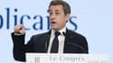 Nicolas Sarkozy, lors de son discours de clôture du congrès des Républicains.