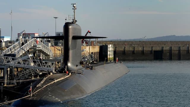 Un sous-marin militaire français, le 5 décembre 2016 à l'Île Longue. 