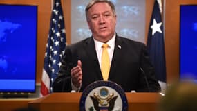 Le Secrétaire d'Etat Mike Pompeo lors de la conférence de presse de ce 1er février à Washington
