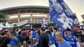 Un stade de la Ligue municipale de football du Jiangsu (JSCL) à Nantong, dans la province du Jiangsu, en Chine, le 17 août 2025.
