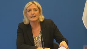 Marine Le Pen au siège de son parti à Nanterre, le 25 mars 2014.