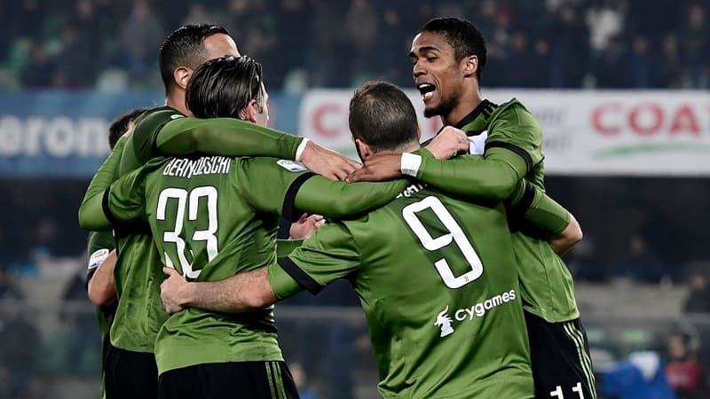 La joie des joueurs de la Juve