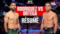 Résumé UFC : le retour gagnant d'Ortega avec une magnifique soumission sur Rodriguez