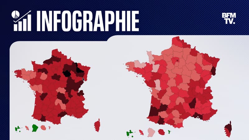 CARTE. Covid-19: dans toute la France, une cinquième vague qui progresse de manière "fulgurante"