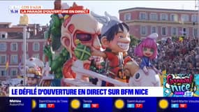 Carnaval de Nice: le char du youtubeur niçois Cyprien défile place Masséna