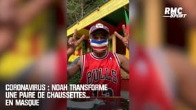 Coronavirus : Noah transforme une paire de chaussettes... en masque