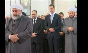 Bachar al-Assad fêtant la fin du ramadan