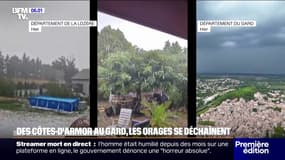 Côtes-d'Armor, Gard...Les images des violents orages qui ont touché une partie du pays