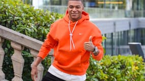 Kylian Mbappé à Clairefontaine ce lundi