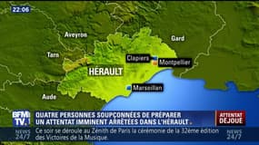 Attentat déjoué à Montpellier: les enquêteurs ont réussi à établir le profil des 4 suspects arrêtés