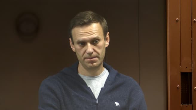 L'opposant russe Alexeï Navalny au tribunal de Moscou, le 12 février 2021