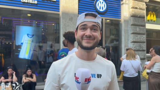 Flavien, supporter de l'OM, est présent à Milan pour supporter l'Inter, le 30 mai 2025. Flavien, supporter de l'OM, est présent à Milan pour supporter l'Inter, le 30 mai 2025.