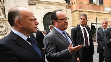 François Hollande face aux journalistes à Rome, le 17 août.