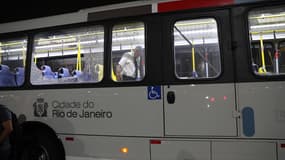 Le bus attaqué près de Deodoro