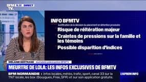 Meurtre de Lola: la suspecte placée en détention provisoire à cause d'un "risque de réitération majeur"