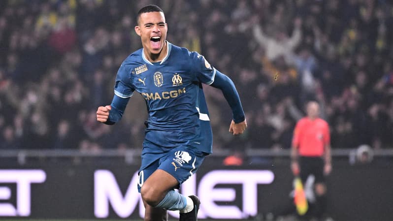 Mason Greenwood buteur pour l'OM à La Beaujoire, 3 novembre 2024