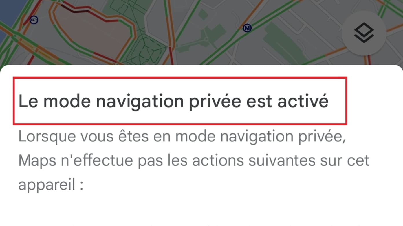 Utiliser Google Maps en mode navigation privée 