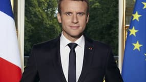 Portrait présidentiel officiel d'Emmanuel Macron.