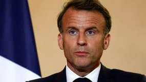 Le président français Emmanuel Macron prononce un discours à Paris, le 5 mai 2025