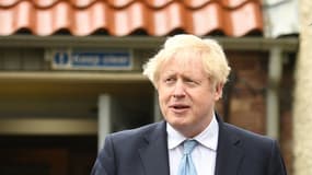 Le Premier ministre britannique Boris Johnson à Hartlepool, dans le nord-est de l'Angleterre, le 7 mai 2021
