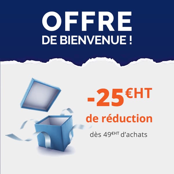 Bénéficiez de -25€ HT sur tout le site dès 49 € HT d’achat 