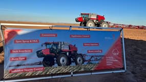 Le tracteur autonome a été programmé en amont grâce à une application