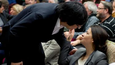 Jean-Vincent Placé et Cécile Duflot, ici au conseil fédéral d'EELV en avril 2014, se divisent quant à la stratégie du parti pour les départementales.