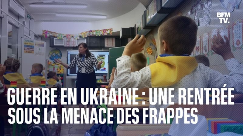 Guerre en Ukraine: face à la menace des bombardements, ces élèves font leur rentrée dans le métro