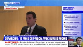 "Du vent, de grandes généralités, aucune précision": l'avocat de Gérard Depardieu réagit après les réquisition du parquet