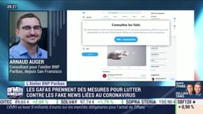 Arnaud Auger (L'Atelier BNP Paribas): Les GAFAs prennent des mesures pour lutter contre les fake news liées au coronavirus - 05/02